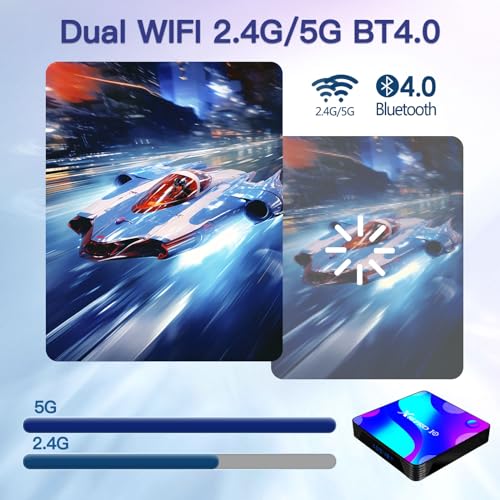 Android TV Box 11.0 Quad Core CPU 2GB 16GB Dual-WiFi 4K UHD H.265 Smart TV Box W25217