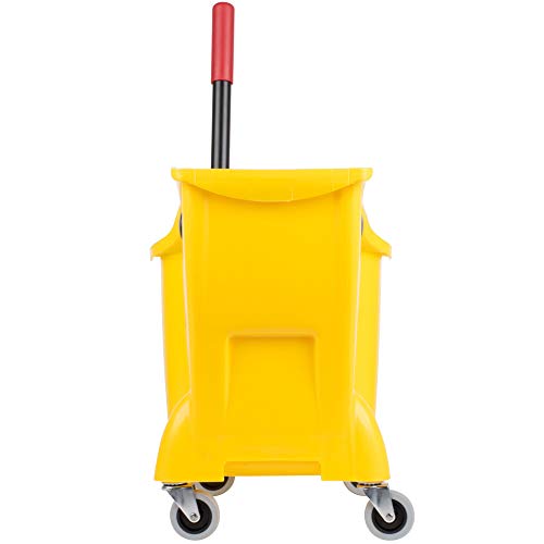 31 QT Yellow Mop Bucket and Wringer Combo on Wheels N461