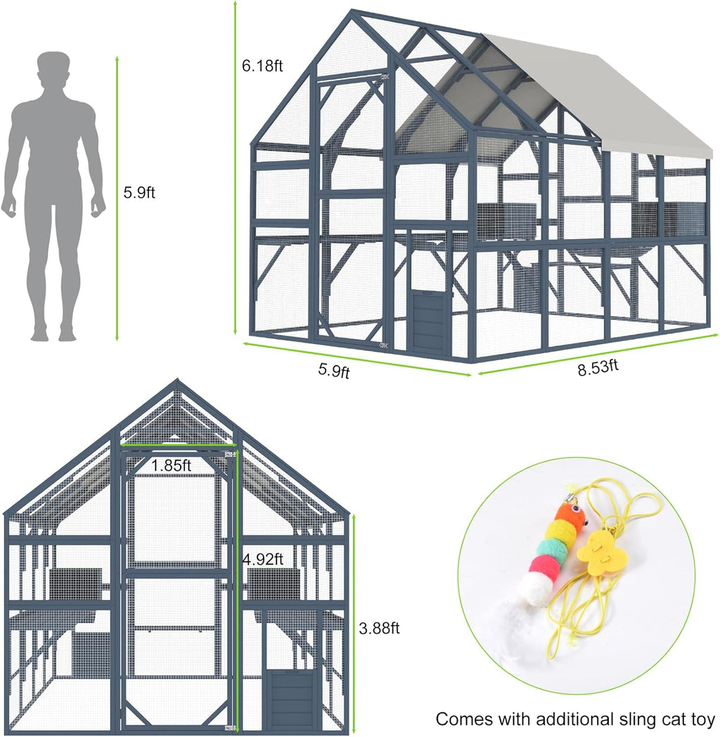Large Catio Outdoor Cat Enclosure P419929