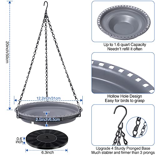 Solar Powered Bird Bath Fountain with 4 Water Spray T8718