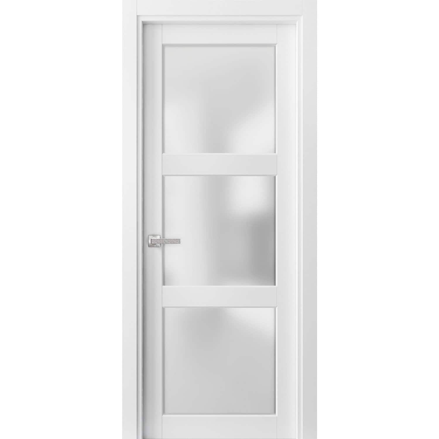 White Ash Sliding Closet Bypass Doors 48 x 80 with Hardware D557592