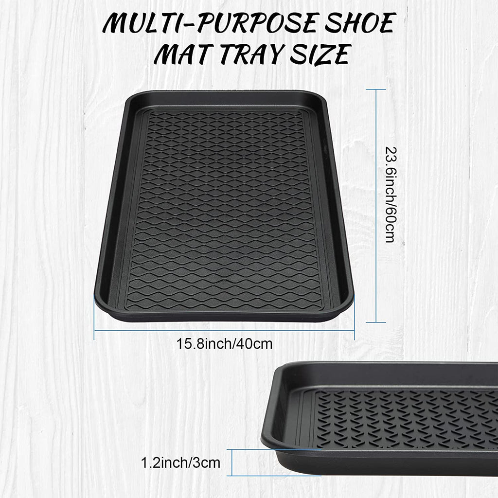 Black 24 x 16 x 1.2 Inch Waterproof Boot Tray B3990