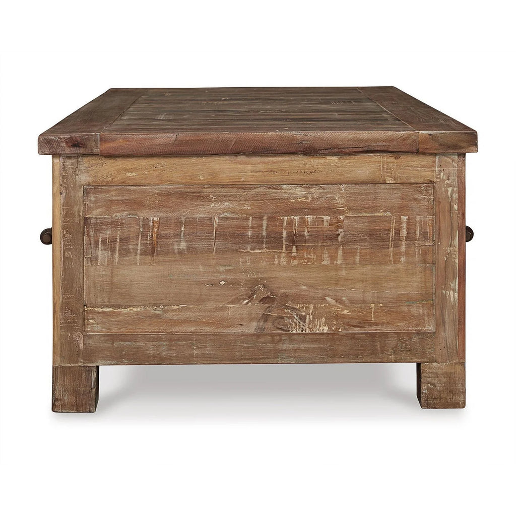 Dark Brown Wood Coffee Table with Storage R681810