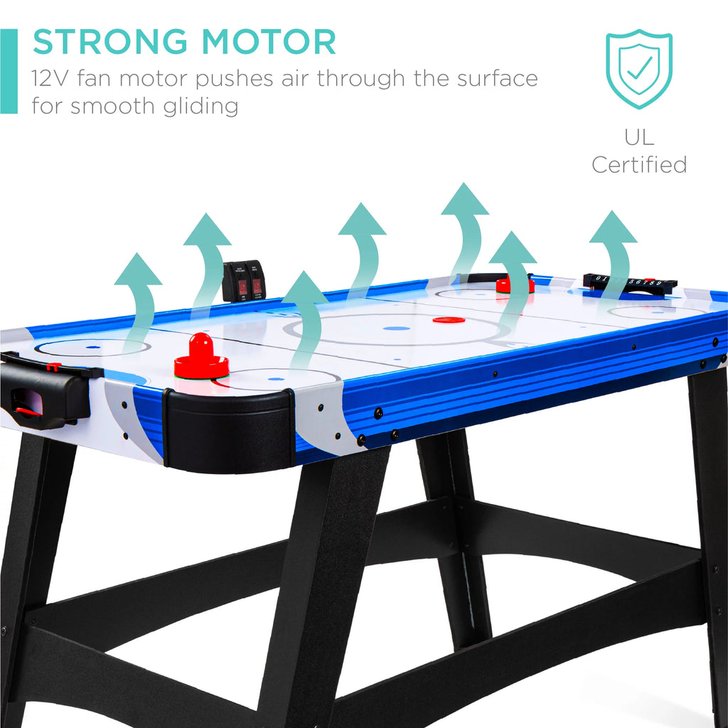 58in Mid-Size Air Hockey Table with 2 Pucks, 2 Pushers, LED Score Board, 12V Motor C6815
