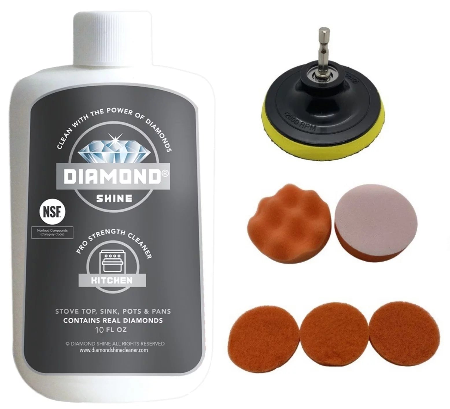 Ultimate Cooktop Cleaner Combo Pack With Drill Scrub Pads F63873