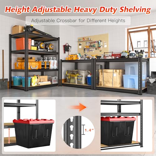 5-Tier Adjustable Metal Garage Shelving 72.1" H (2 Pack) E96119
