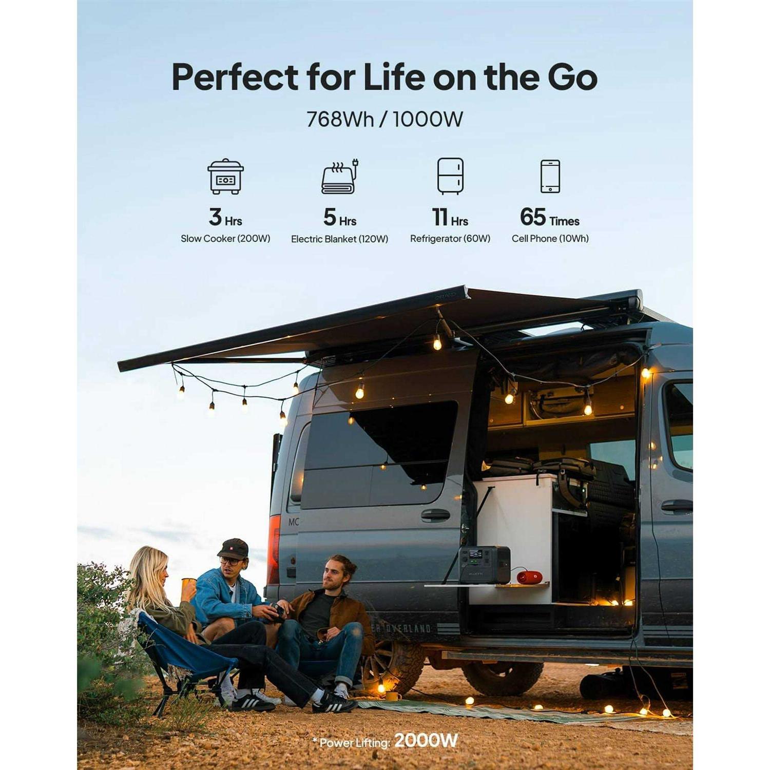 768Wh LiFePO4 Portable Power Station F10026