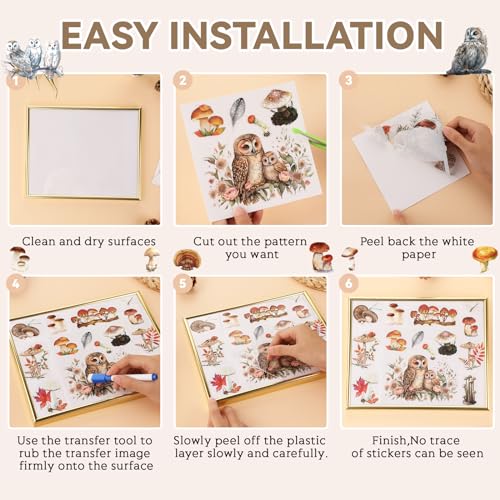 16 Sheets Christmas Rub on Transfers Stickers, 5.9 x 5.9 Inch P6707