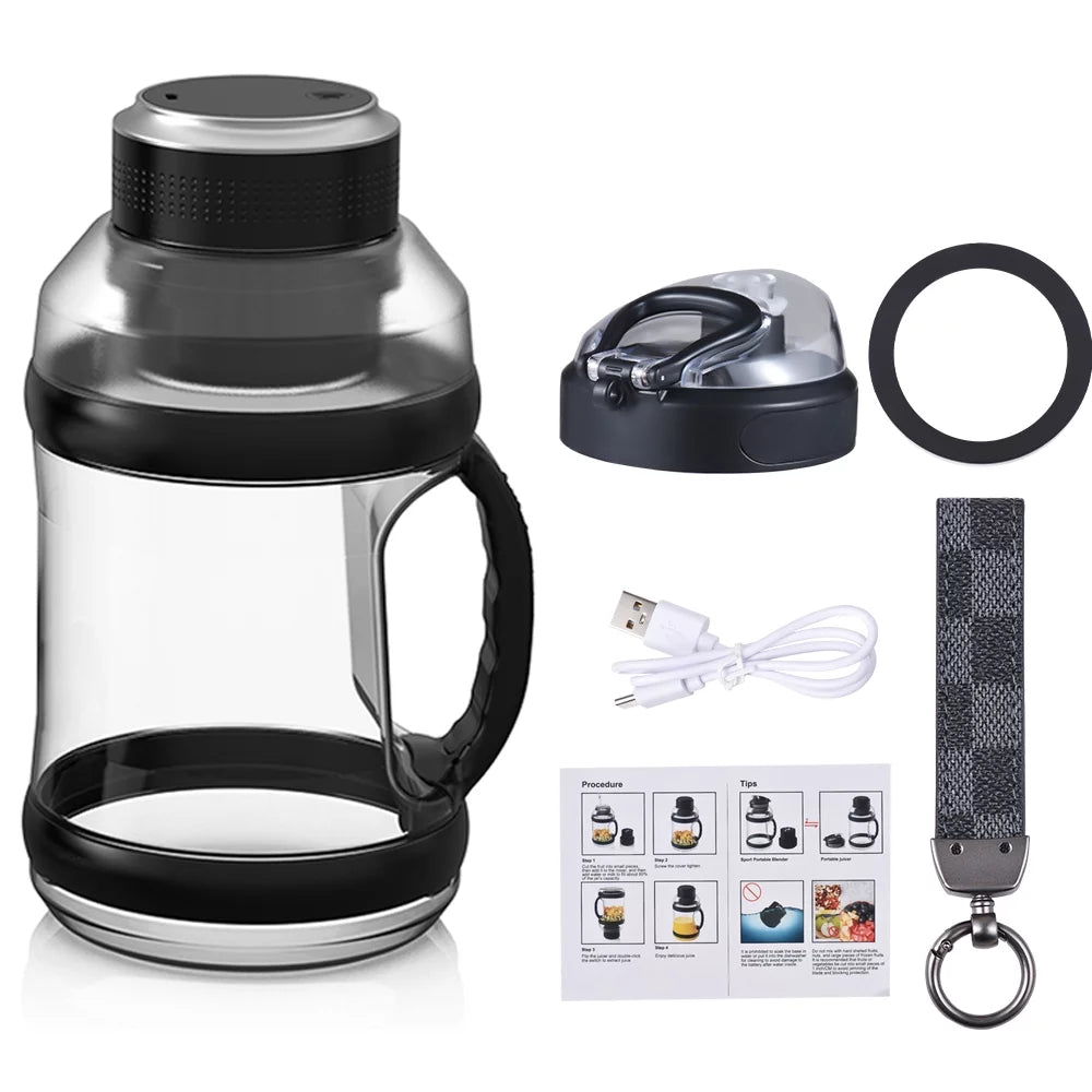 Black Portable Blender 68oz BPA-Free M6585