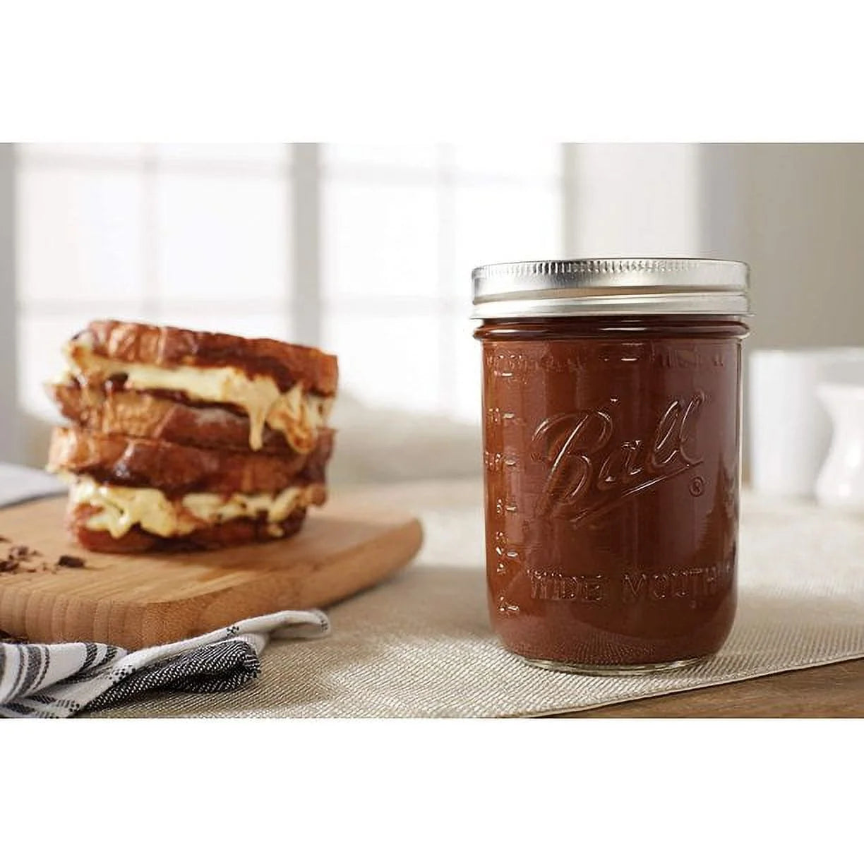 12-Count 16-Ounce Glass Mason Jar with Lids and Bands J39000