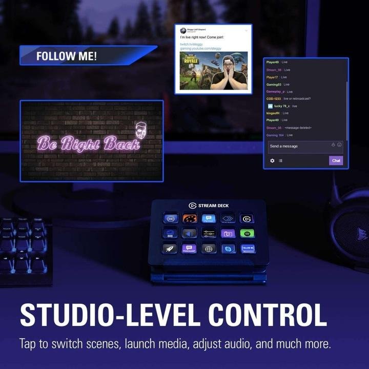 15 Customizable LCD Keys Stream Controller C682125