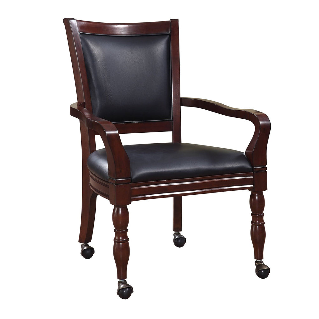 Mahogany Pedestal Game Table and Chairs Set K6079