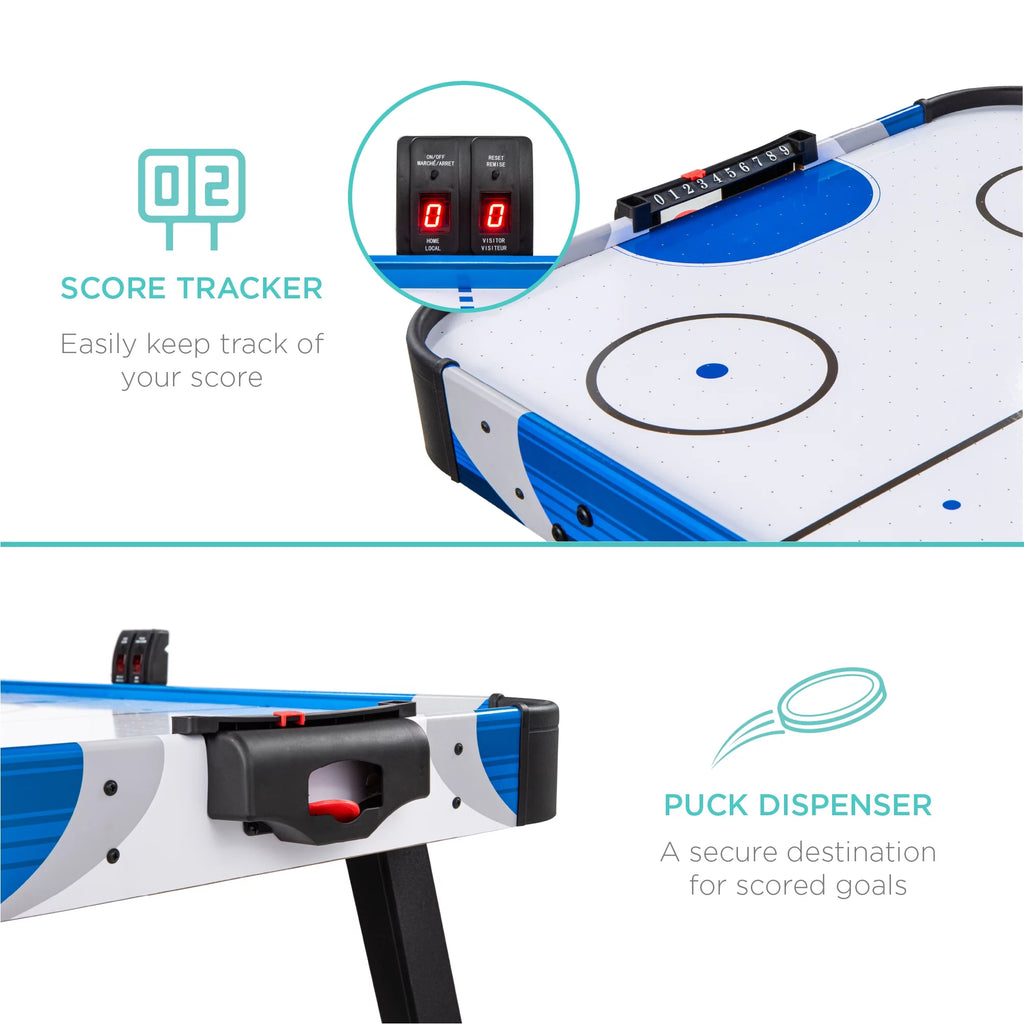 58in Mid-Size Air Hockey Table with 2 Pucks, 2 Pushers, LED Score Board, 12V Motor C6815