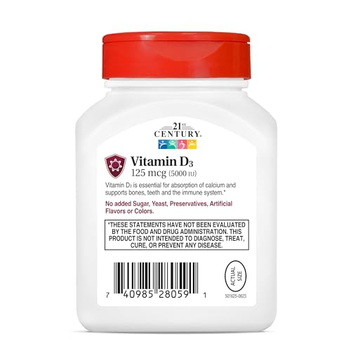 Vitamin D3 250 mcg (10,000 IU) Rapid Release Softgels, 110 Count A808768