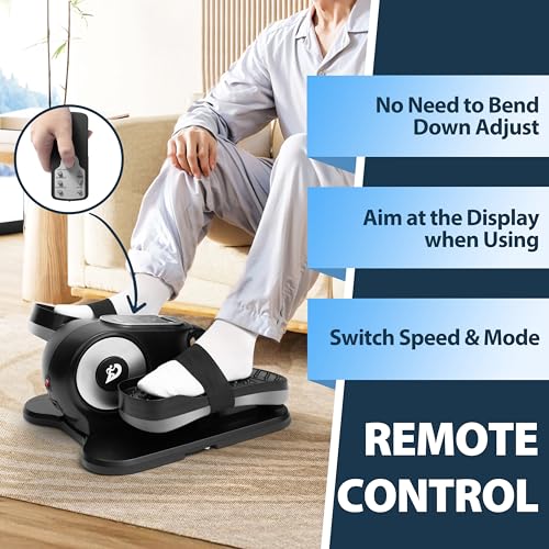 Under Desk Elliptical Machine with Remote, 12 Speed Levels, Quiet Portable Machine I19866