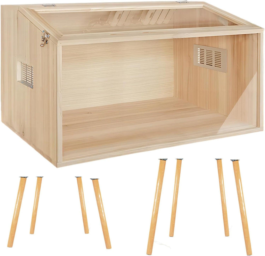 32 Inch Wooden Hamster Cage with Acrylic Sheets M525144