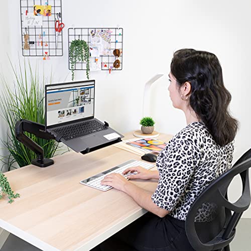 Full Motion VESA Monitor Desk Mount with Laptop Tray K670561