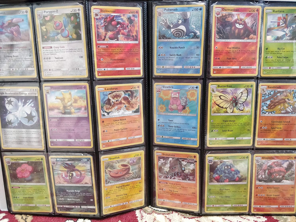 100+ Rainbow Rare Cards Binder Collection with 5 Foils J126372