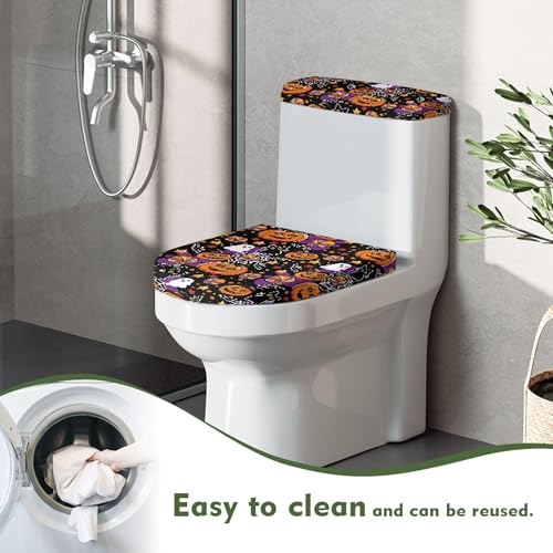 Christmas Trees Toilet Lid Cover and Toilet Tank Cover Set Stretch Seat Covers M413