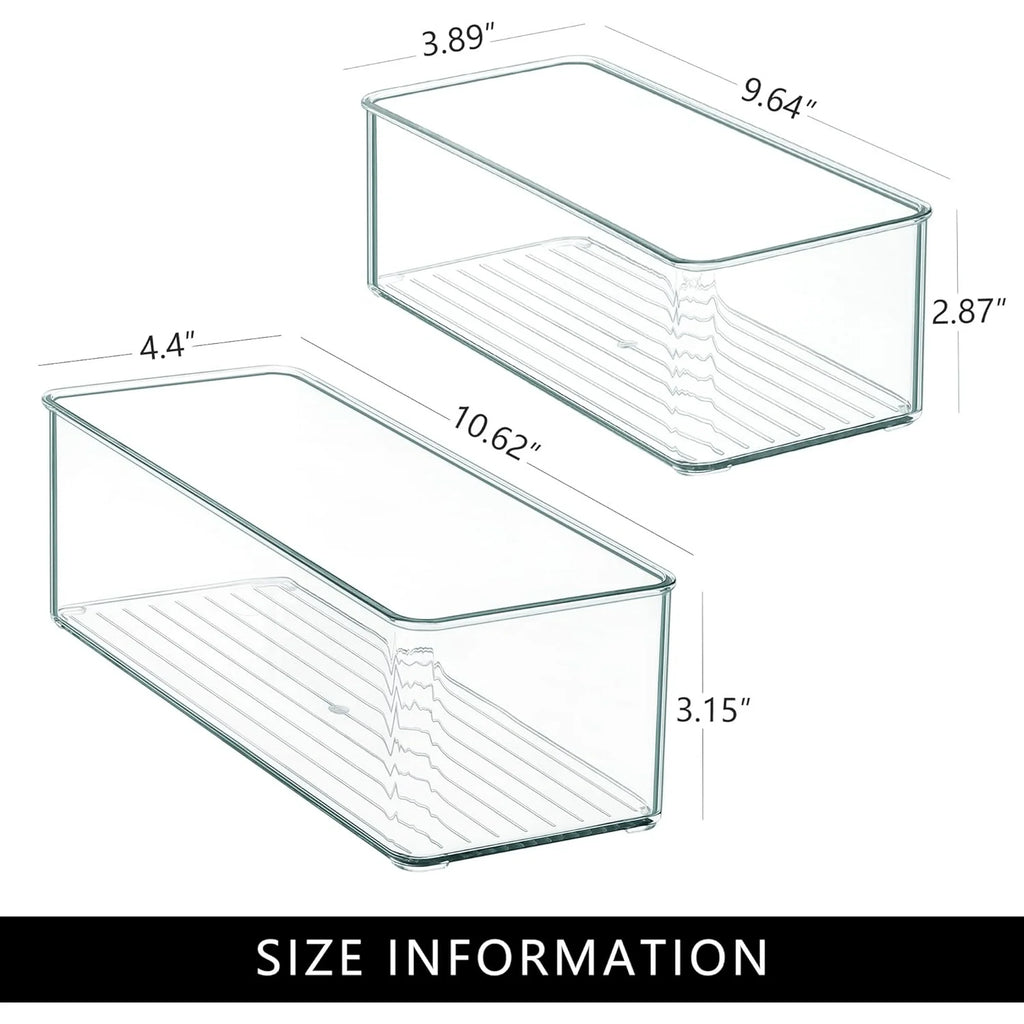8 PACK Clear Plastic Stackable Storage Bins U8775
