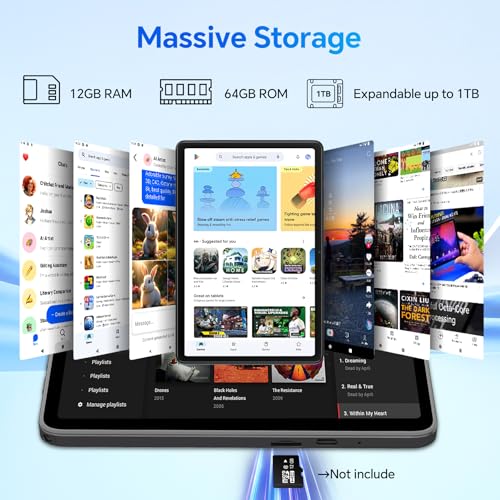 Blue 10 inch Android Tablet with 4GB RAM 64GB ROM R779