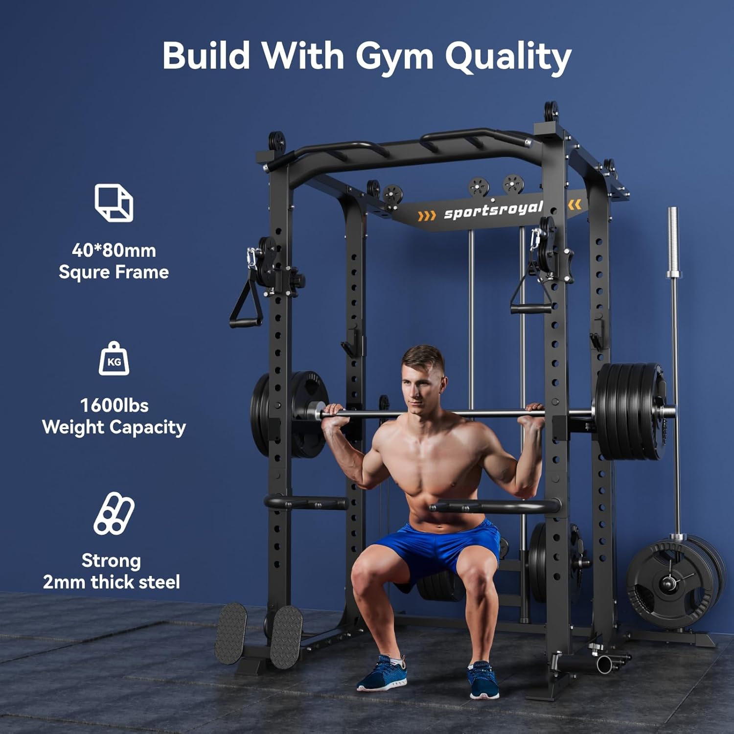 Power Cage with Adjustable Cable Crossover System R2659