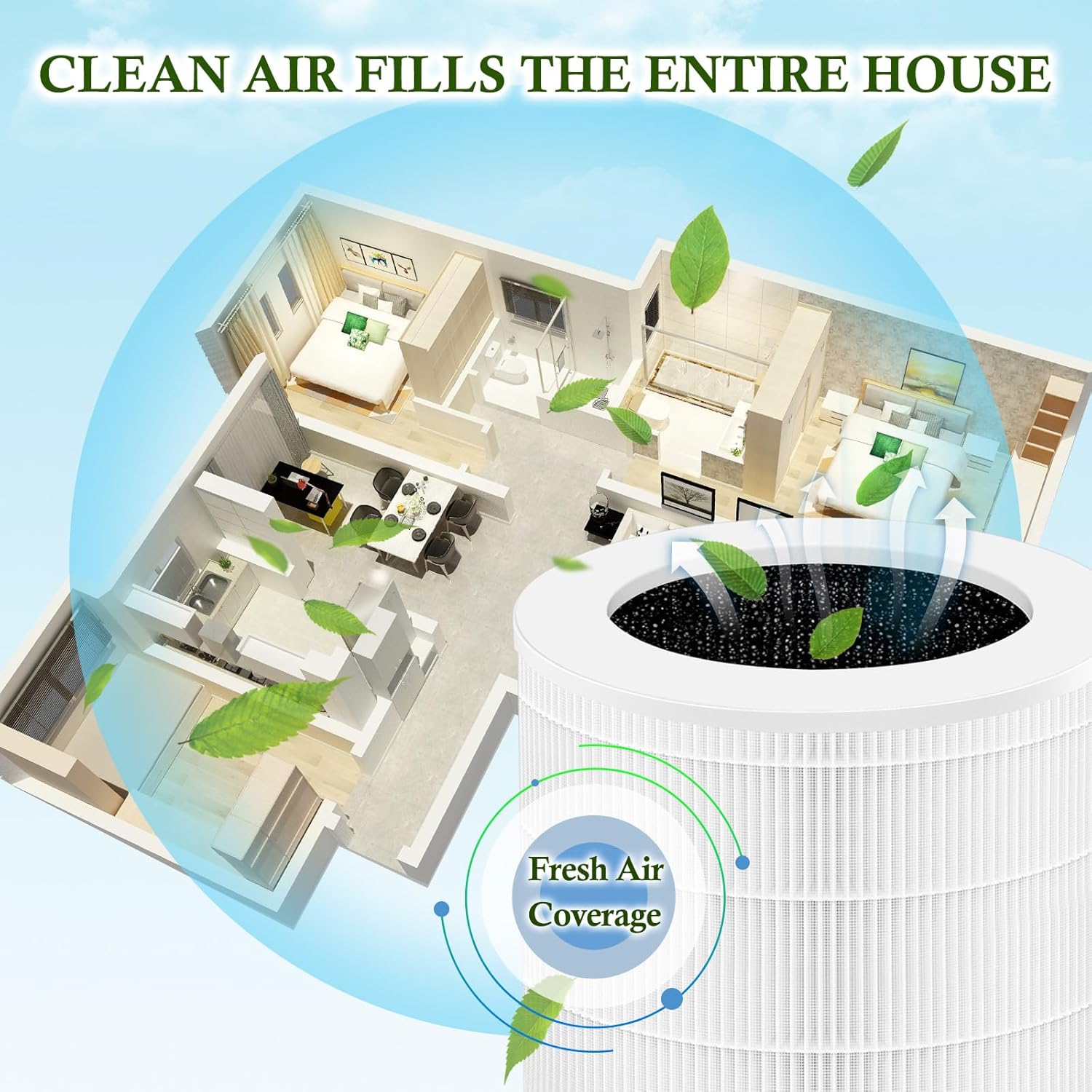 True HEPA Air Filter Replacement, 2PACK E752