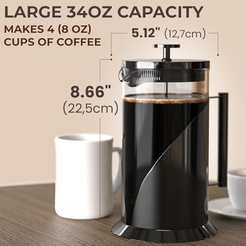 34oz Stainless Steel French Press Coffee Maker K2161