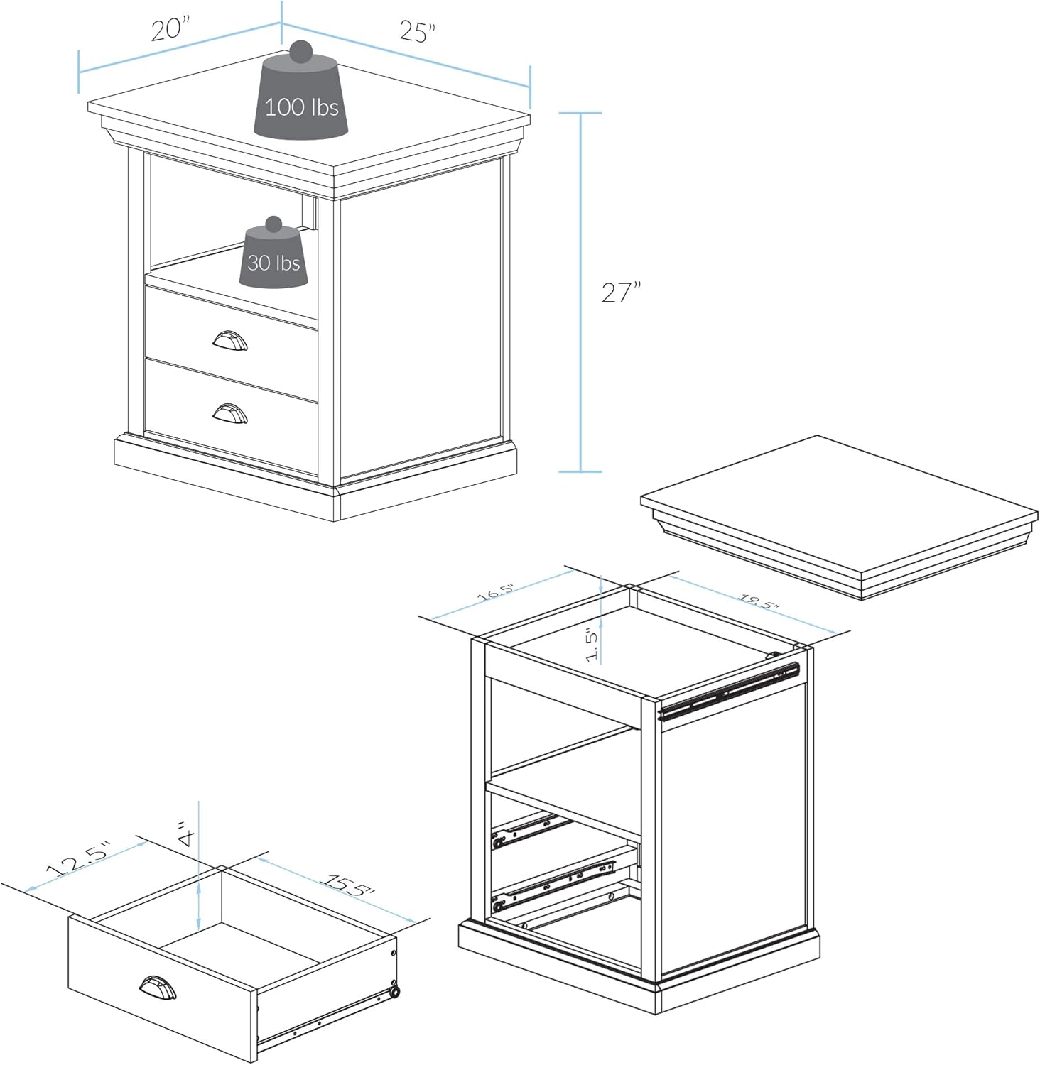 Mocha Nightstand L66325