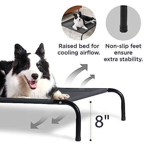 Cooling Elevated Dog Bed with No-Slip Feet and Breathable Mesh B978210