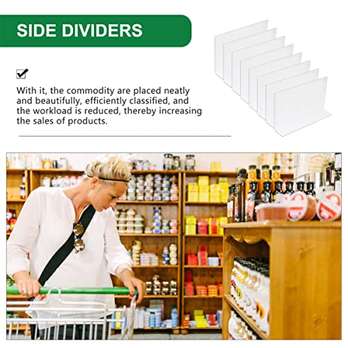 8 Pcs Clear Acrylic Closet Shelf Dividers B732903