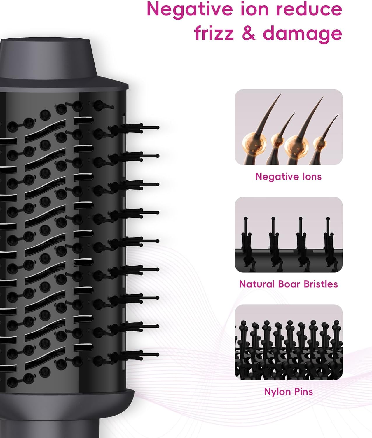 5 in 1 Hair Dryer Brush with Negative Ion Technology Z780