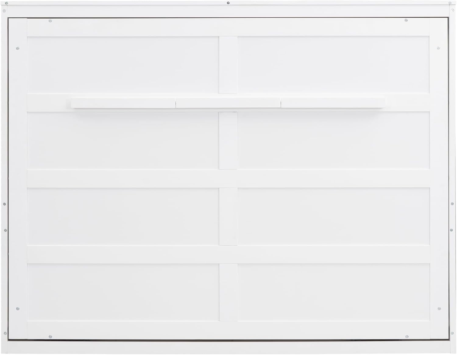 White Solid Wood Queen Size Murphy Bed L25966