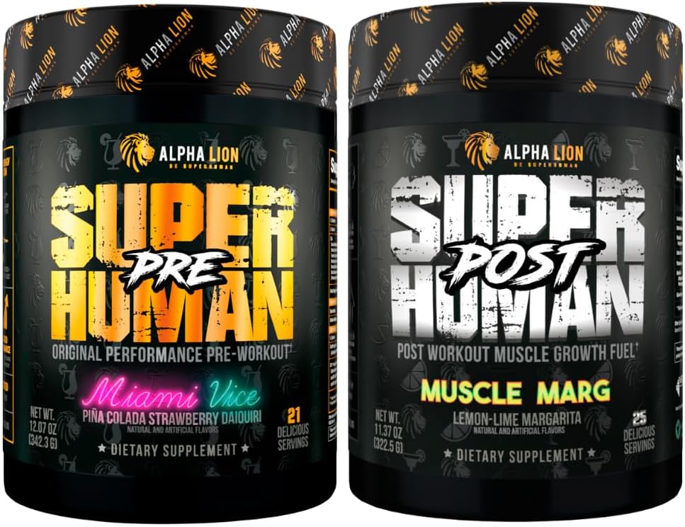 Superhuman Pre Workout Powder & Post Workout Recovery Bundle H37424
