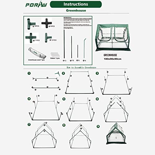 Portable Greenhouse with PVC Cover E27998