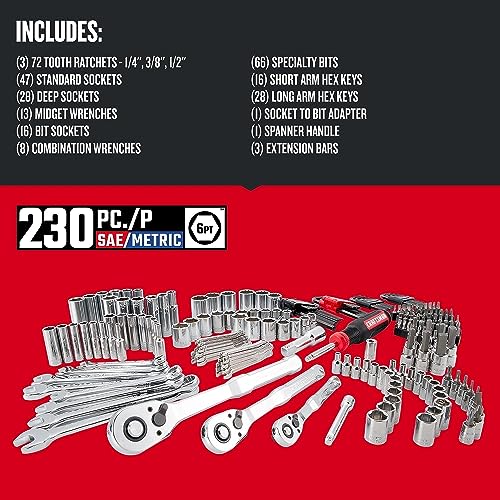 262-Piece Mechanic Tool Set with 3-Drawer Tool Box R7817