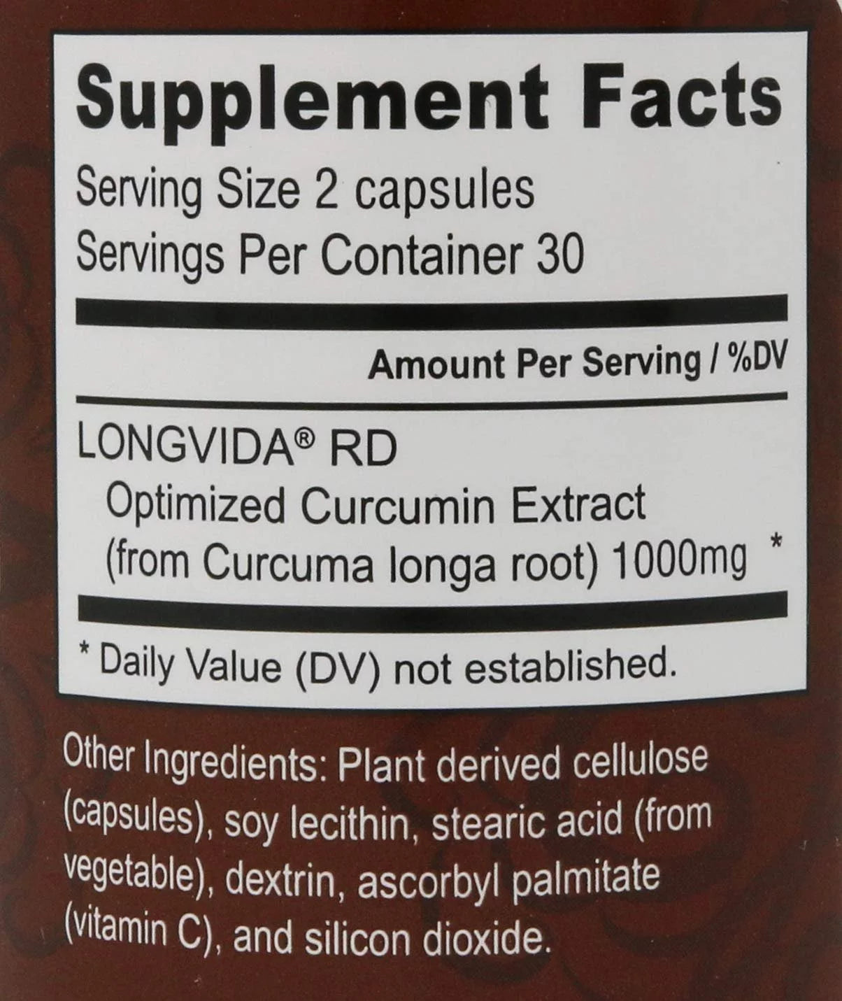 60 capsules Curcumin D710371