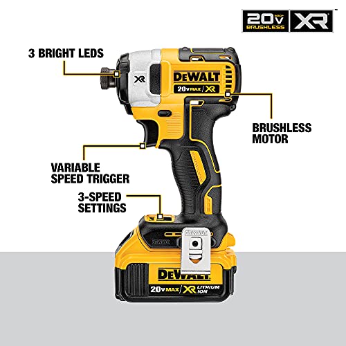 Black 20V MAX Brushless Impact Driver Kit 4.0-Ah A62139