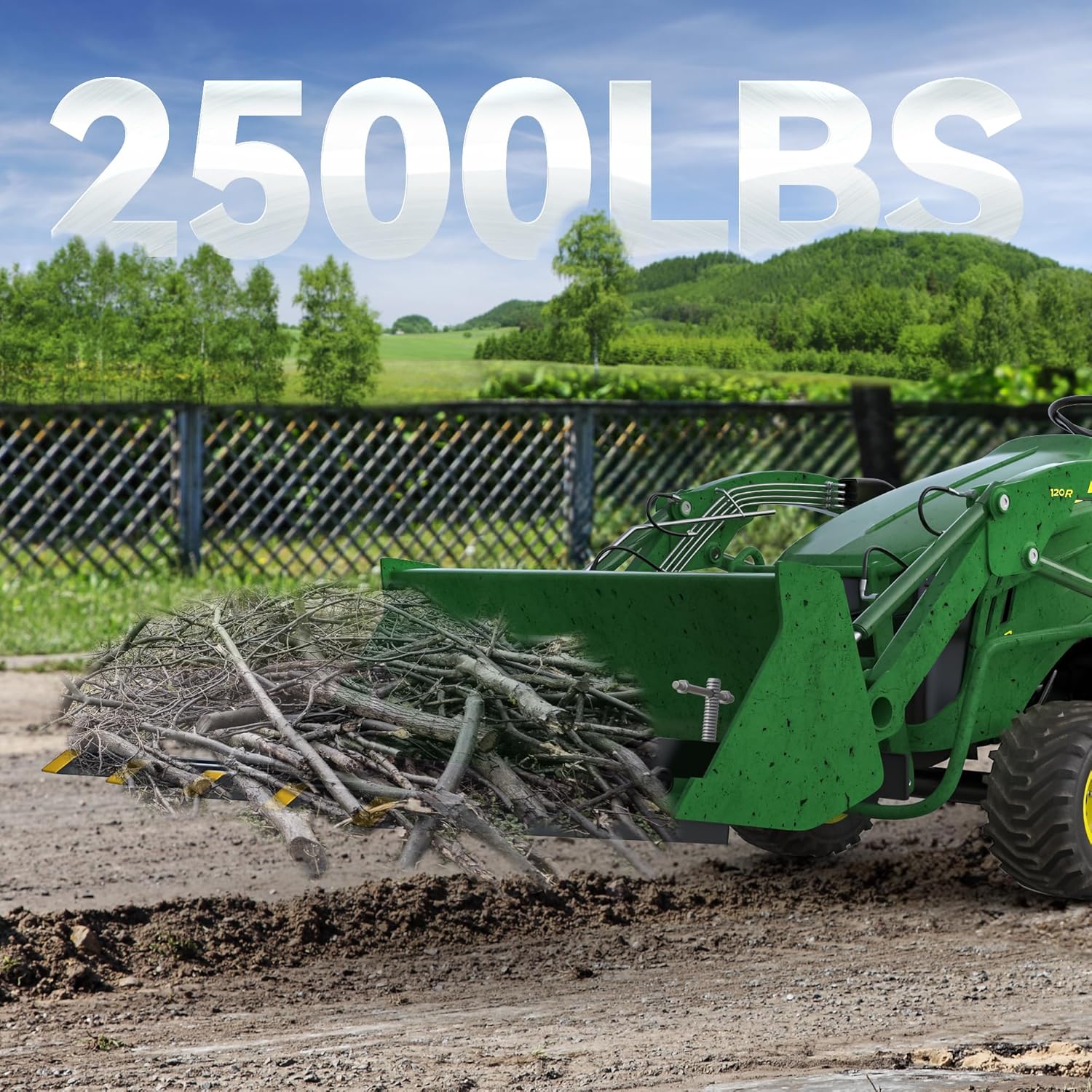 Heavy Duty Clamp on Pallet Forks for 48'' Bucket V9837