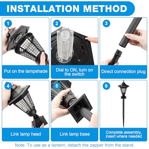 4 Pack Solar Powered Mosquito Zapper C4750