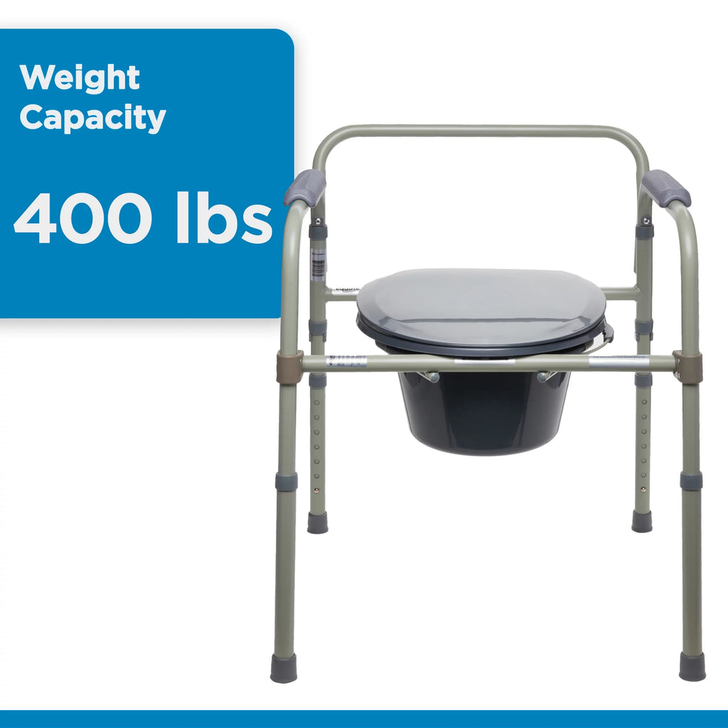 Steel Foldable Bedside Toilet Commode X1079