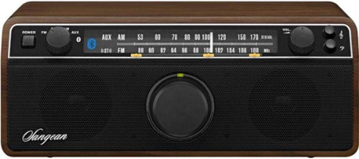 Dark Walnut AM/FM/Bluetooth Stereo Radio D435