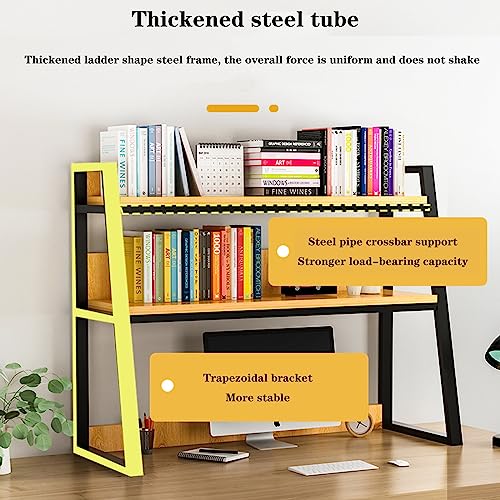 3-Tier Metal Wood Desk Bookshelf H189