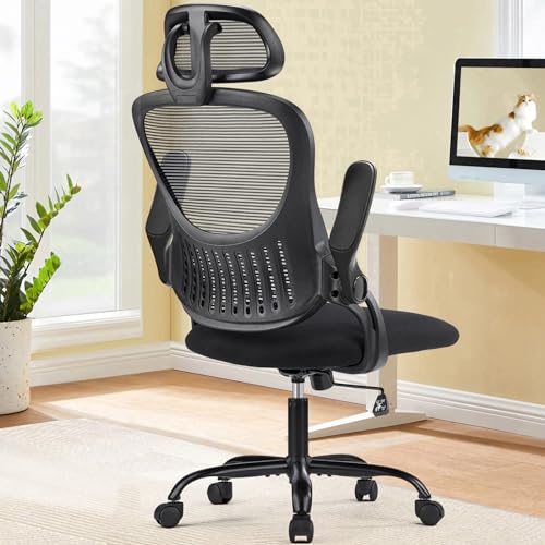 Pink Ergonomic High-Back Mesh Desk Chair with Wheels W189685
