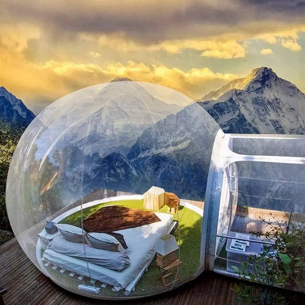 Outdoor Inflatable Clear Bubble Tent Canopy Gazebos Single Tunnel Dome 3X5M U530815