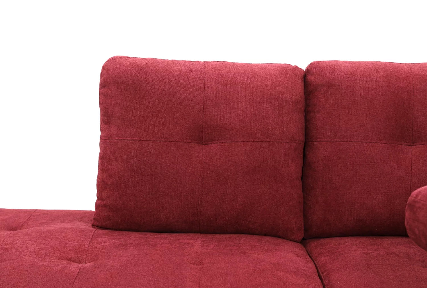 Wine Red L Shaped Sectional Sofa I838