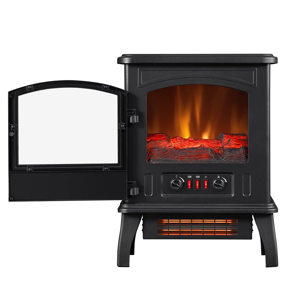 Infrared Quartz Electric Fireplace Stove Heater T9632