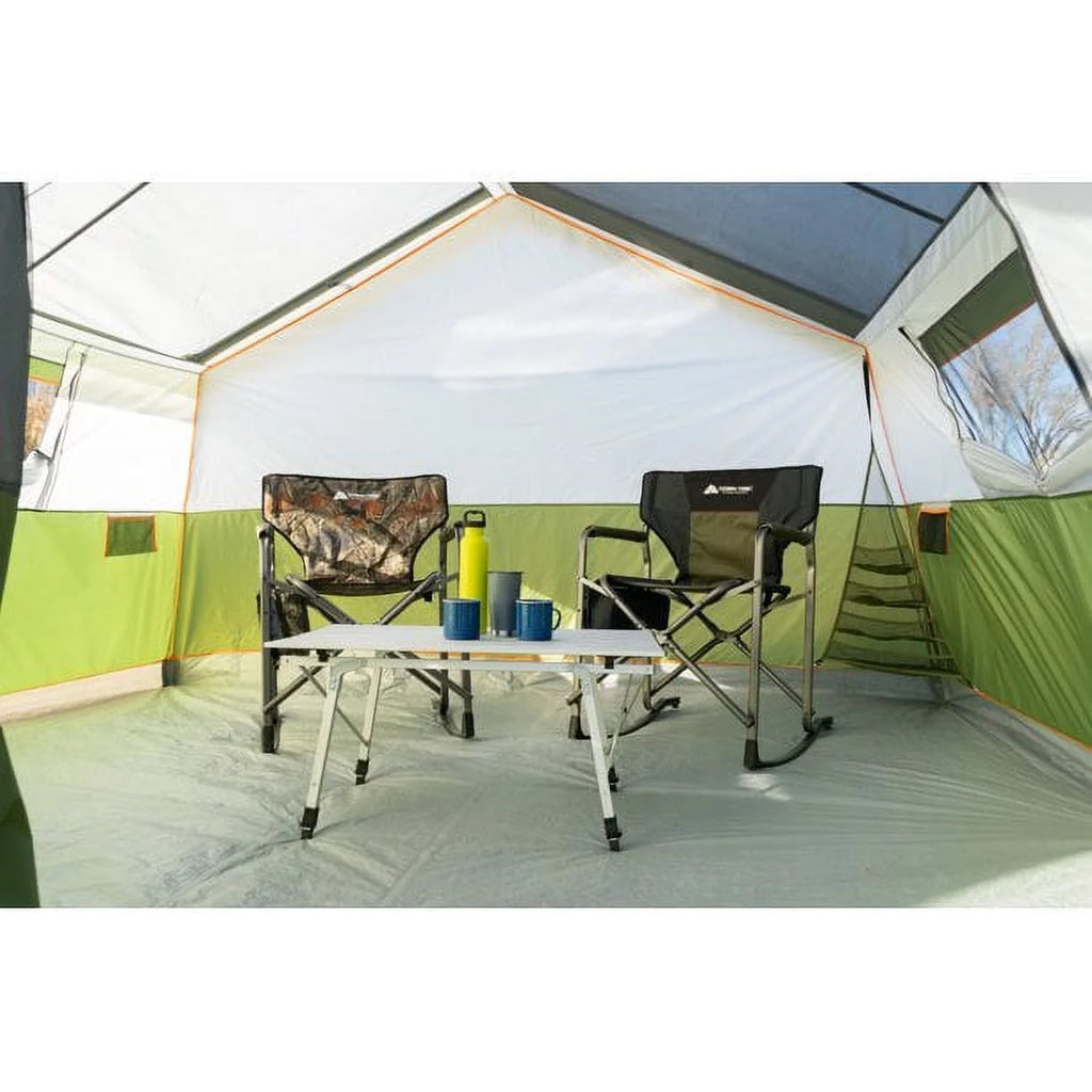 8-Person Family Cabin Tent with Screen Porch, Green Q56587