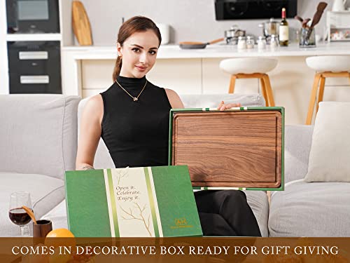 Extra Large Walnut Wood End Grain Cutting Board 24x18x2 In F5495