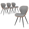 Upholstered Dining Chairs Set of 2 with Curved Backrest A8139